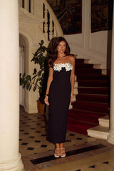 Statement Aura Strapless Maxi Dress Black