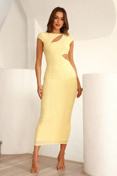 Indoor Outdoors Maxi Dress Yellow