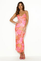 Salty Yet Sweet Mesh Midi Dress Pink