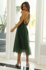 Fairy Vibes Midi Dress Emerald