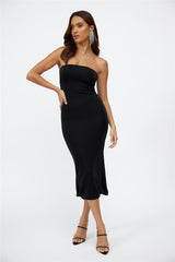 Midnight Stars Midi Dress Black