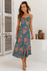 Cocktail Enthusiast Midi Dress Teal
